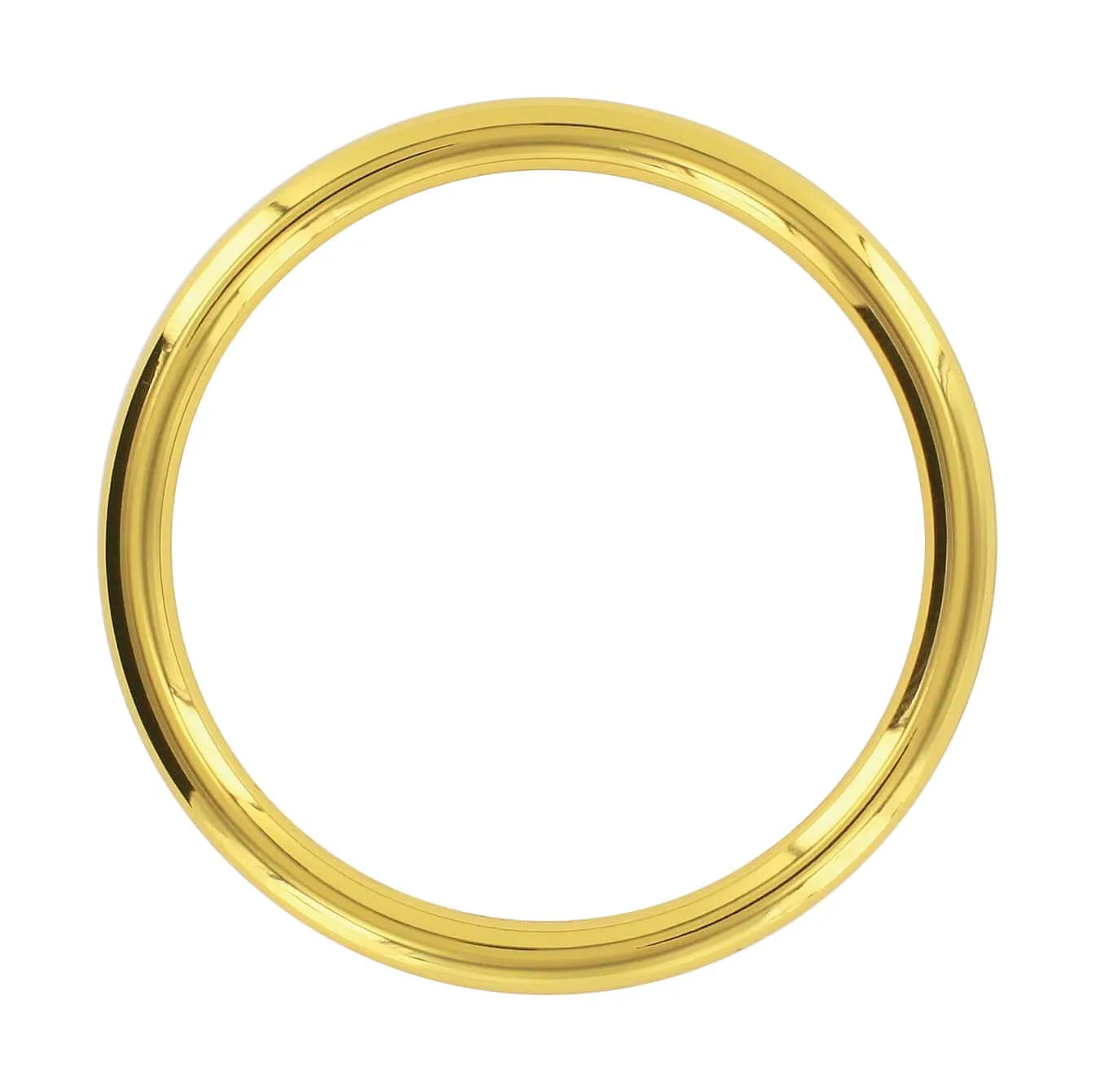 2" Shiny Gold, Cast Round Ring, Zinc Alloy