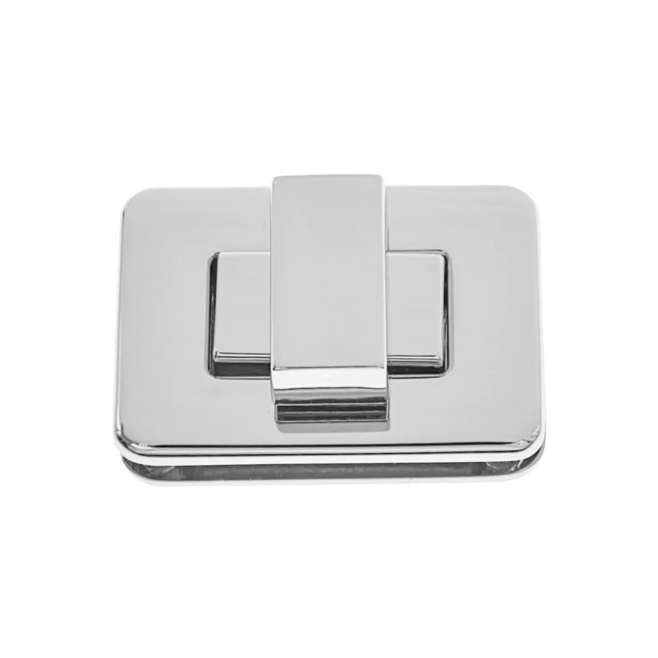1 1/2" Nickel, Rectangular Turn Lock, Zinc Alloy - Image 3