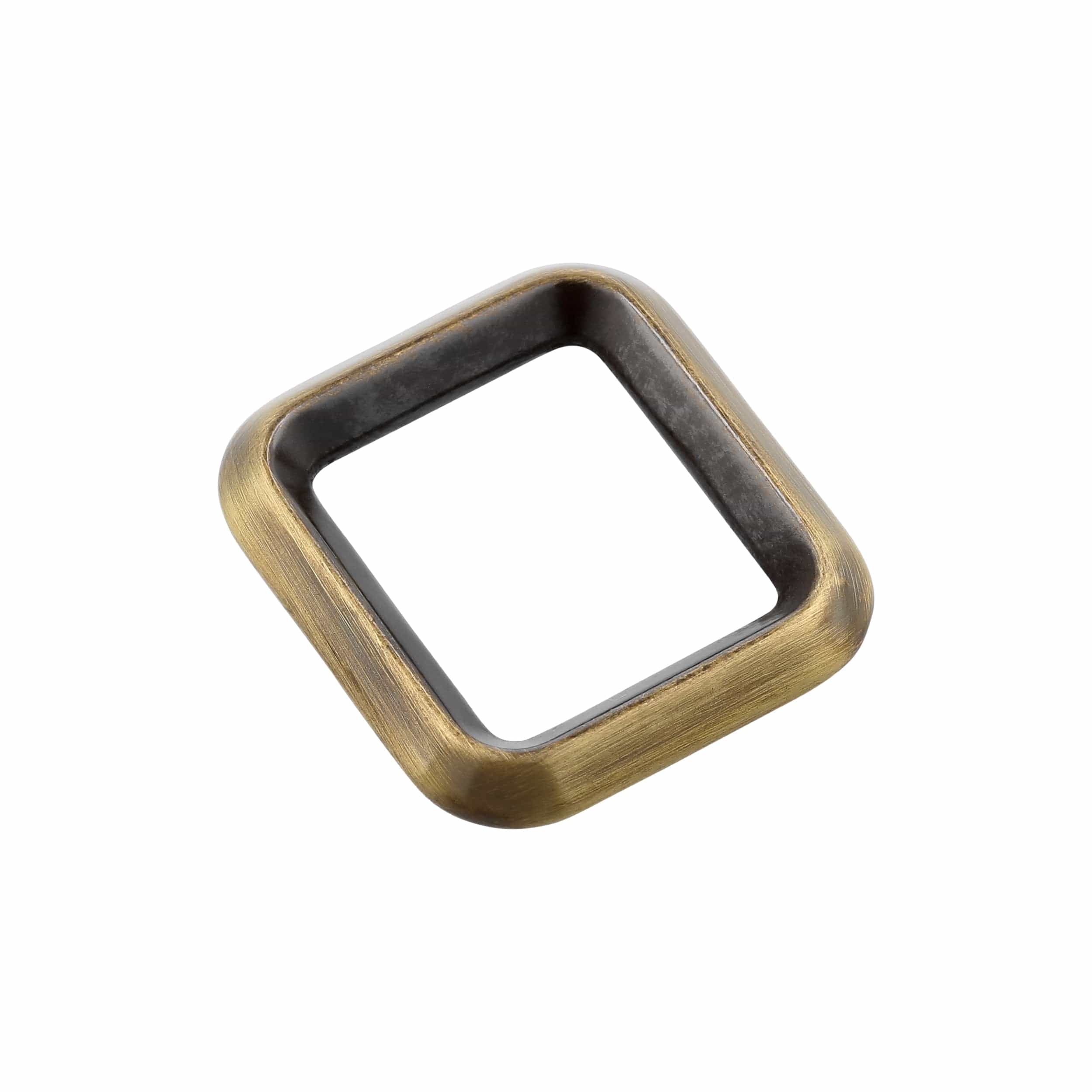 7/8" Antique Brass, Cast Beveled Rectangular Ring, Zinc Alloy - Image 2