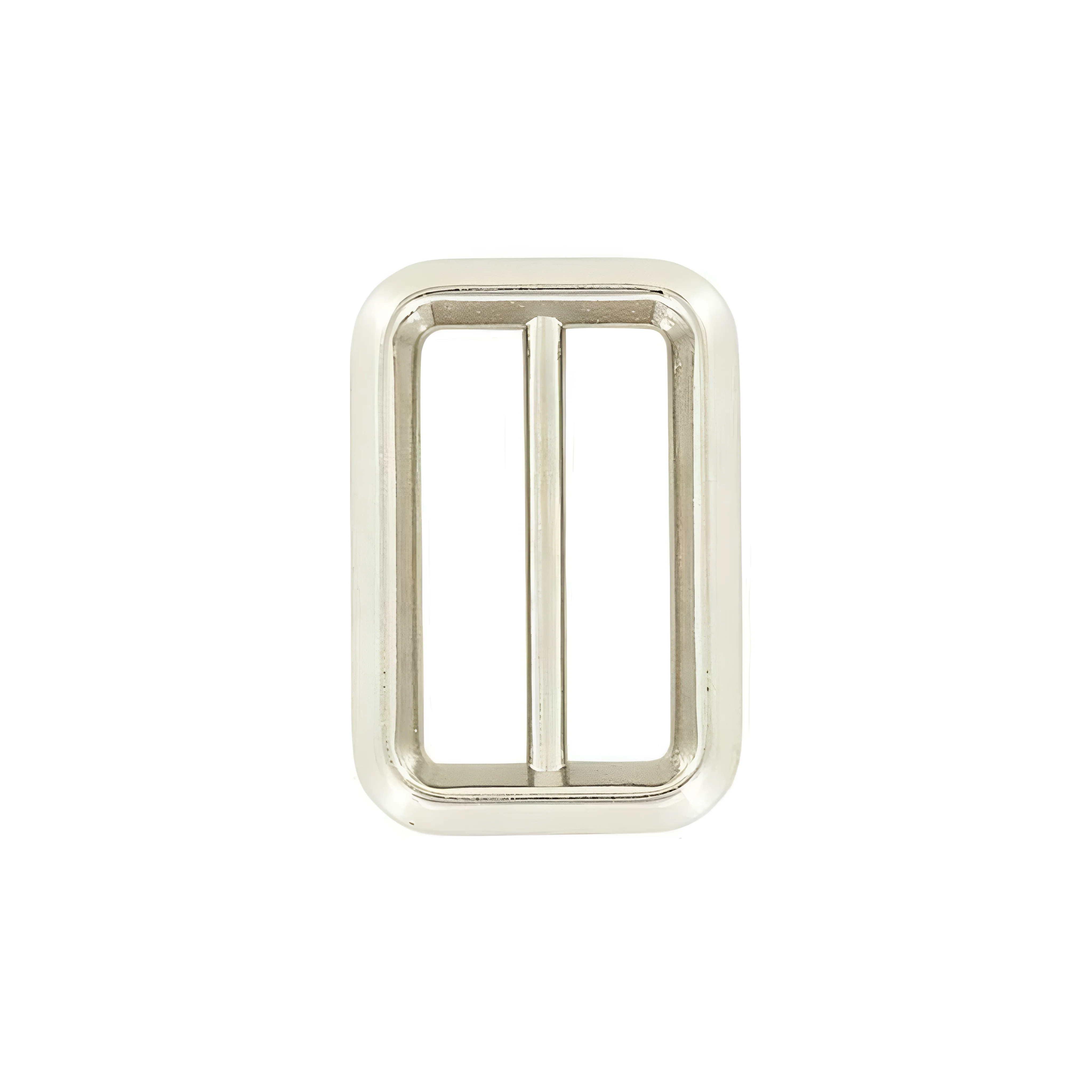 1 3/16" Shiny Nickel, Beveled Double Loop, Zinc Alloy
