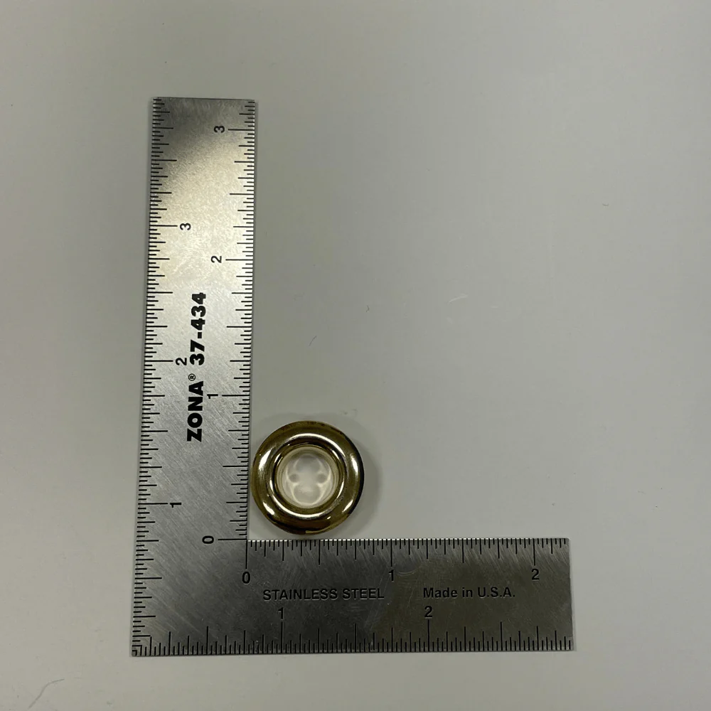 9.5mm, Gold, Eyelet With Washer Solid Brass - Image 5