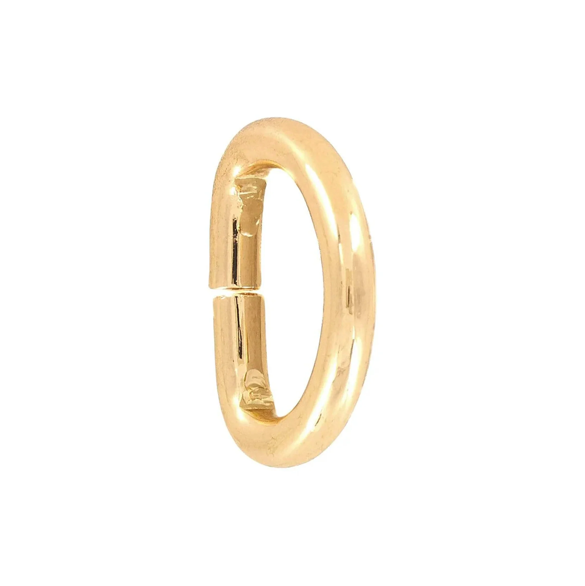 1/2" Shiny Gold, Split D Ring, Steel - Image 3
