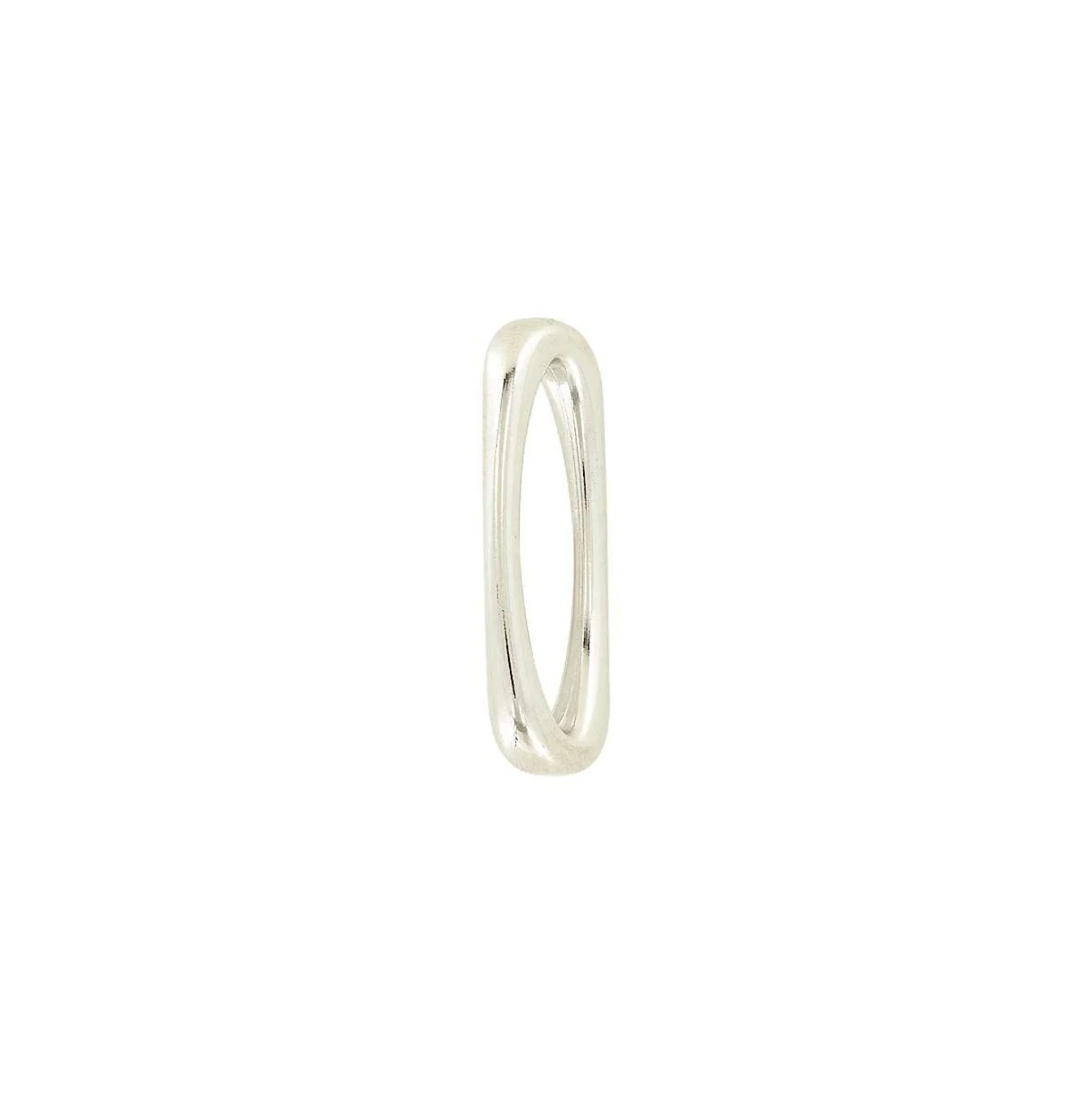 1 1/2" Shiny Nickel, Rectangular Ring, Zinc Alloy - Image 4