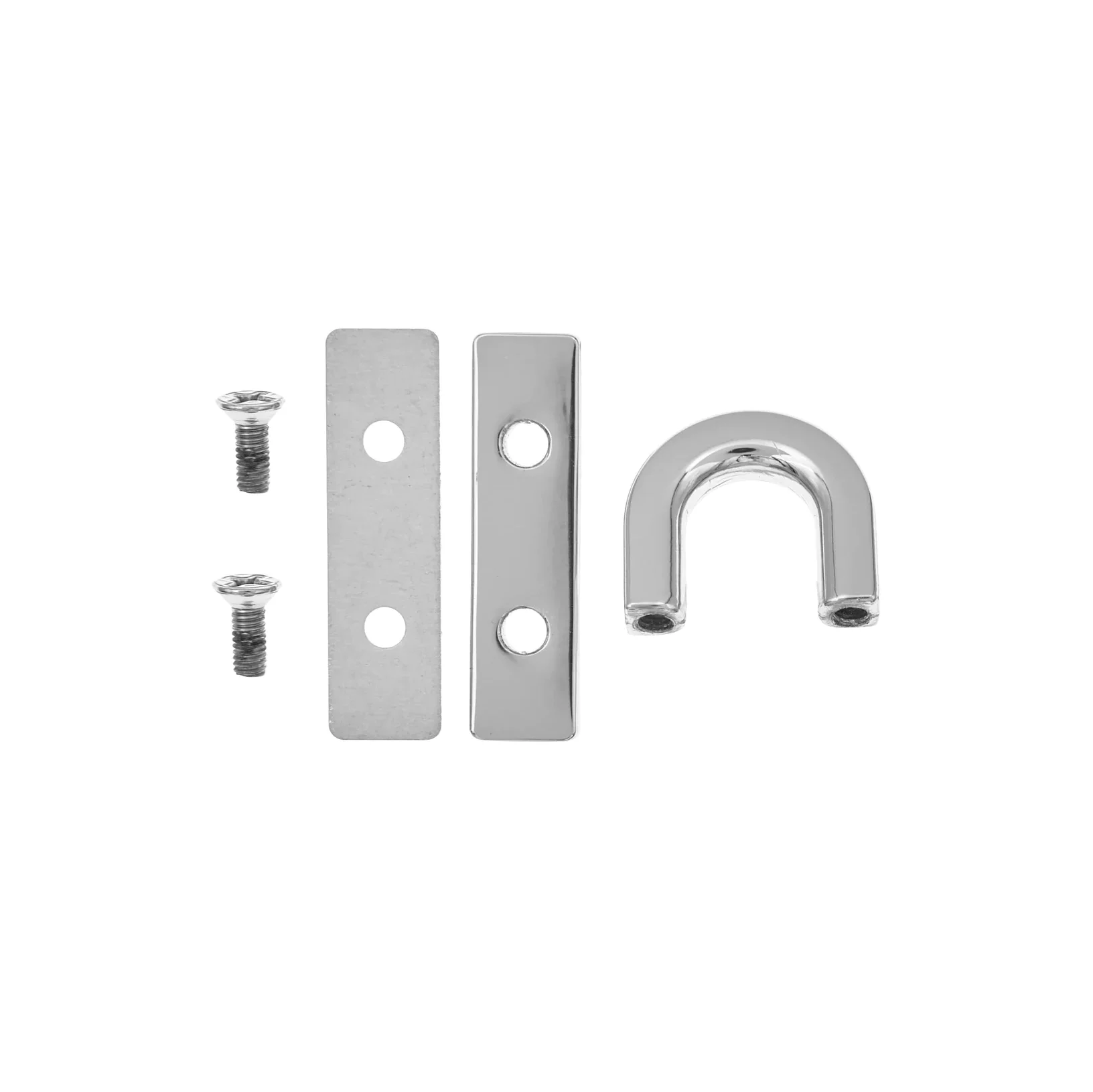 1 1/4" Shiny Nickel, Padlock Keeper, Handle Loop with Plate, Steel - Image 3