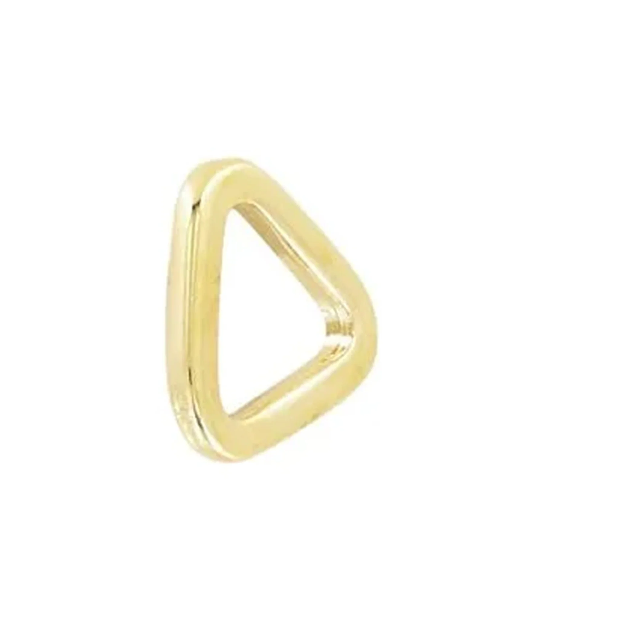 5/8" Shiny Gold, Flat Triangle Ring, Zinc Alloy - Image 3