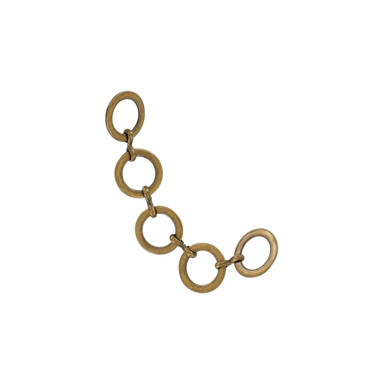 6 1/2" Antique Brass, Chain Handle Loop, Steel - Image 3