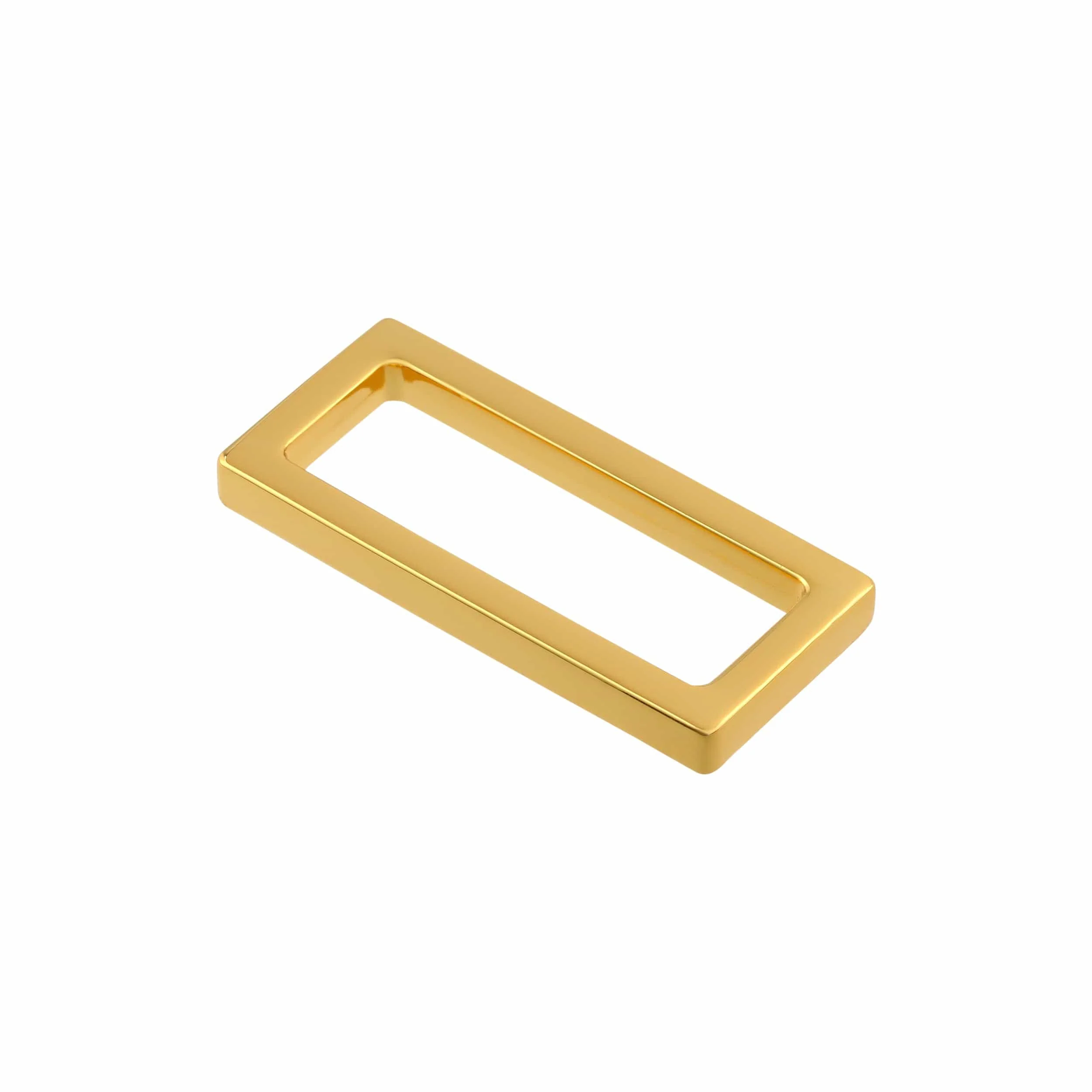 1 1/2" Shiny Gold, Rectangular Ring, Zinc Alloy - Image 2