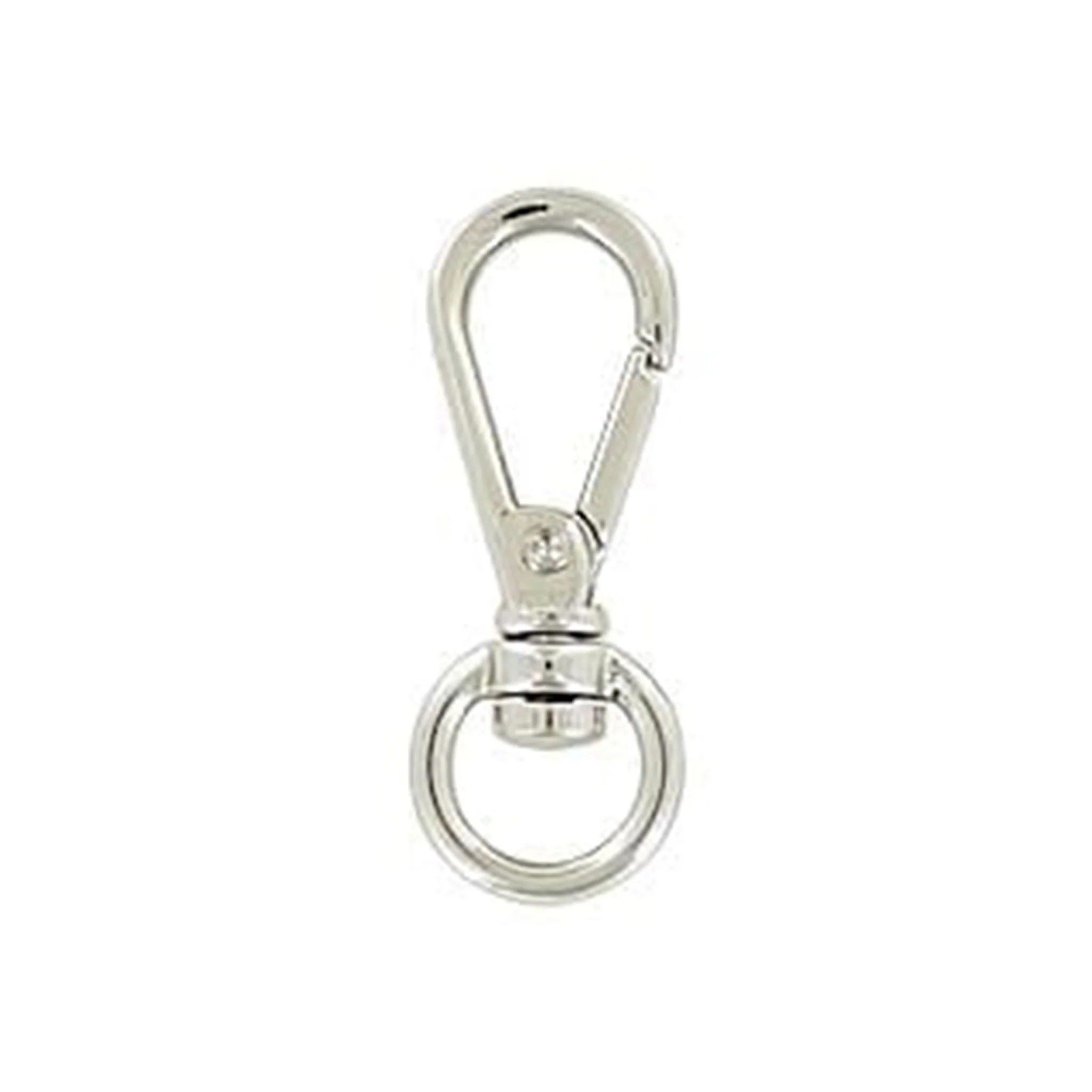 1/4" Shiny Nickel, 1 3/16" Lever Swivel Snap Hook, Zinc Alloy, 5-Pack - Image 3