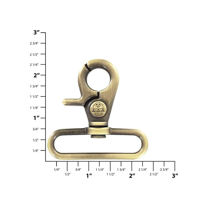 2" Antique Brass, Trigger Swivel Snap Hook, Zinc Alloy - Image 3