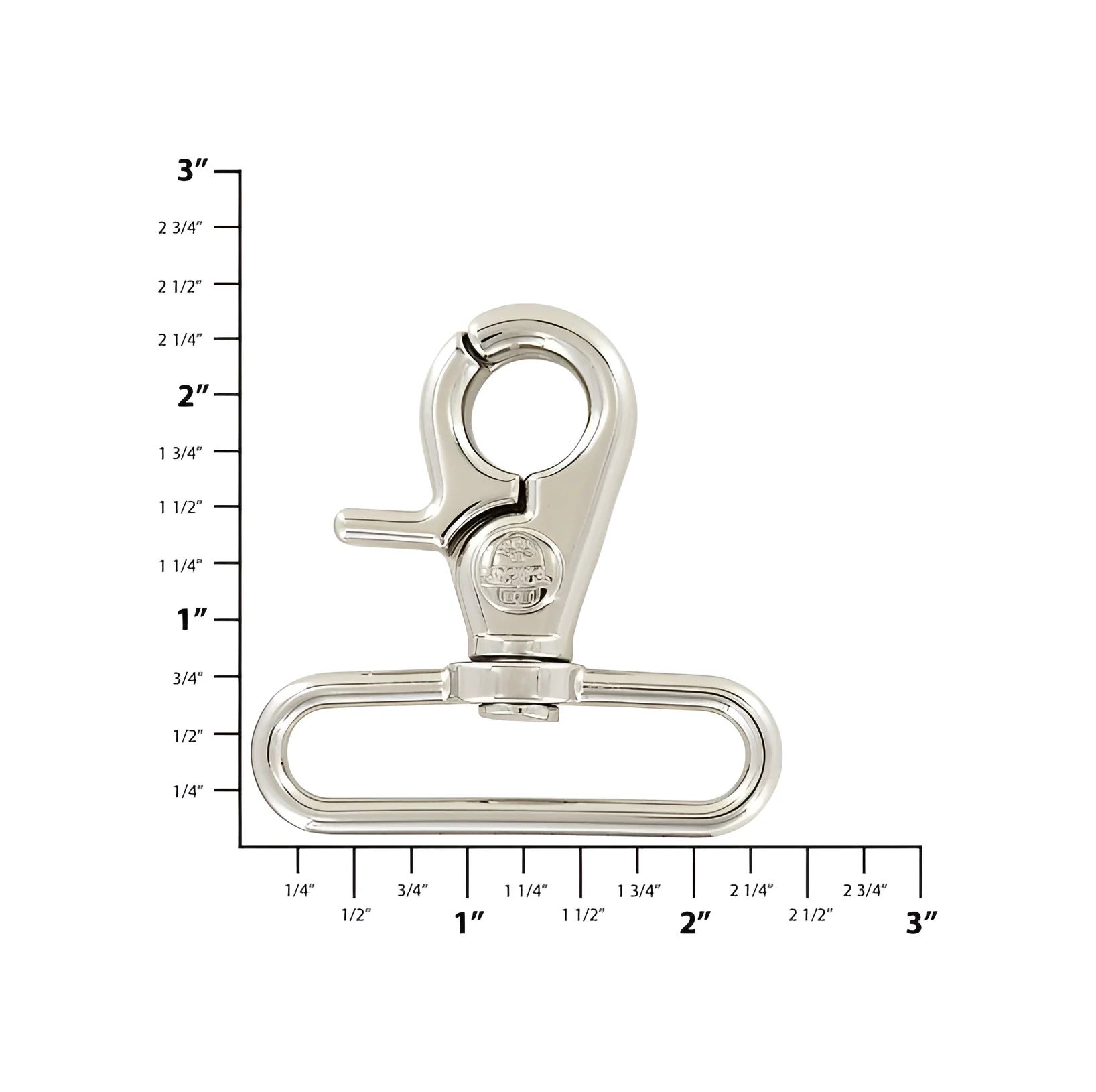 2" Shiny Nickel, Trigger Swivel Snap Hook, Zinc Alloy - Image 2