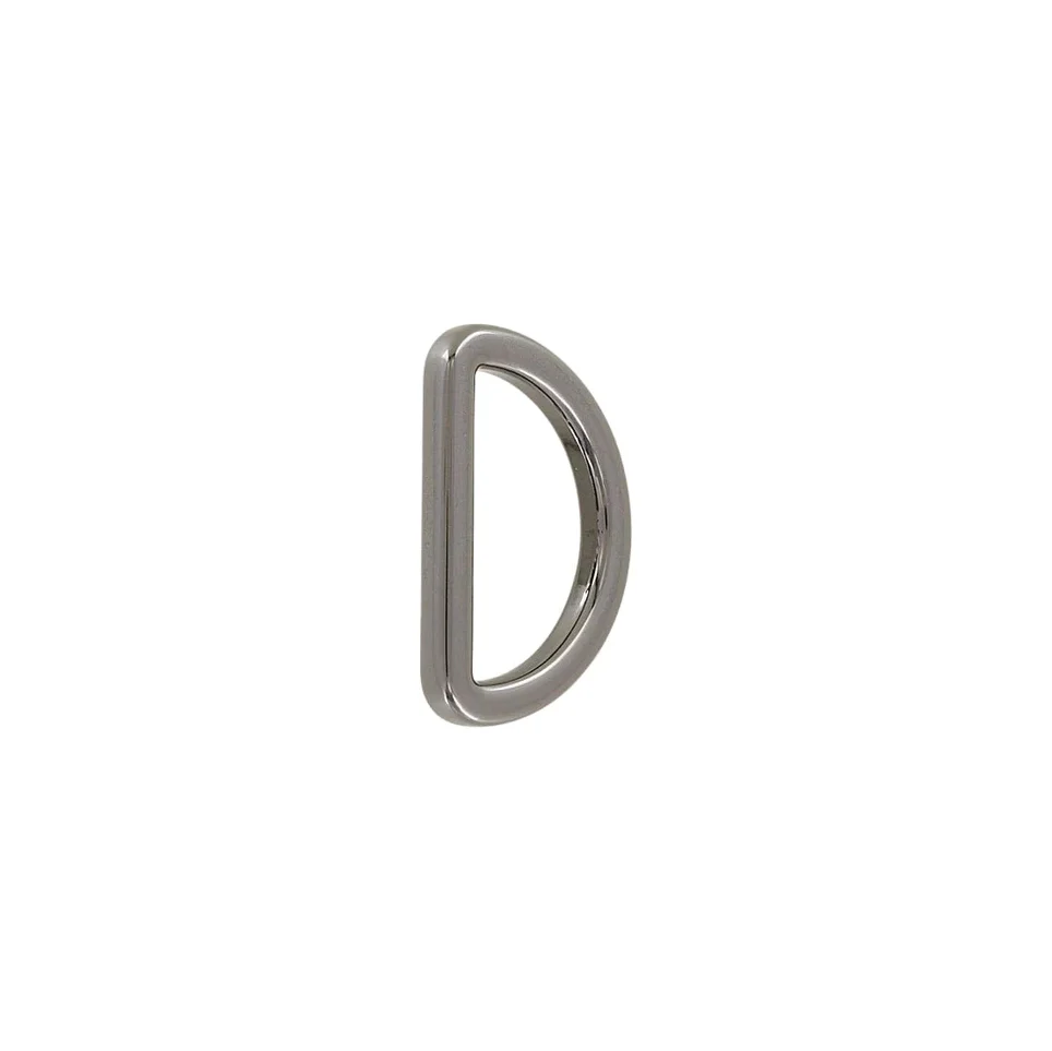 1 1/4"Gunmetal, Solid D Ring, Zinc Alloy - Image 3