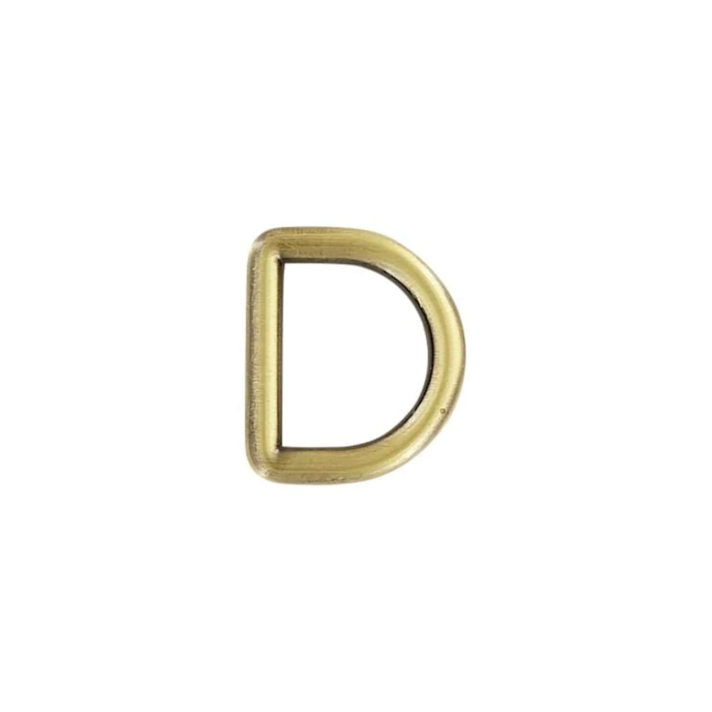 3/4" Antique Brass, 3mm Gauge Cast D-Ring, Zinc Alloy