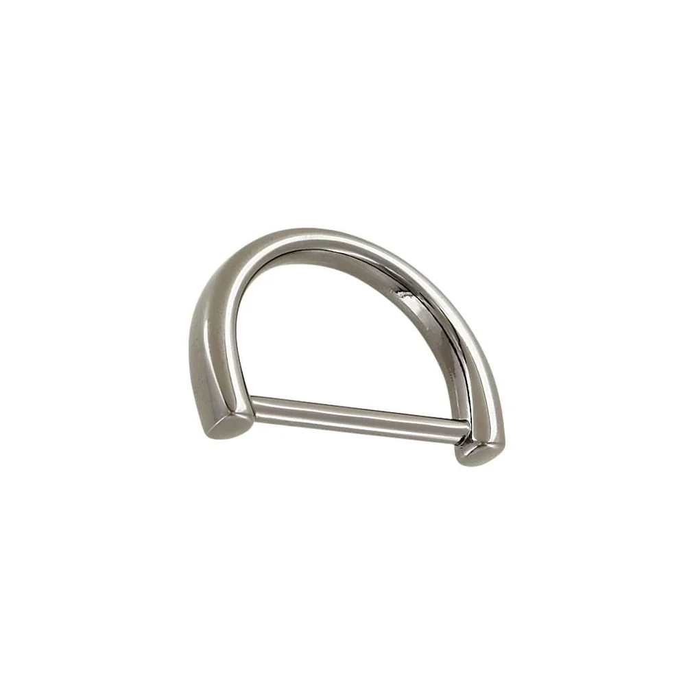 1 1/2" Shiny Gunmetal, D-Ring Handle Loop, Zinc Alloy - Image 3