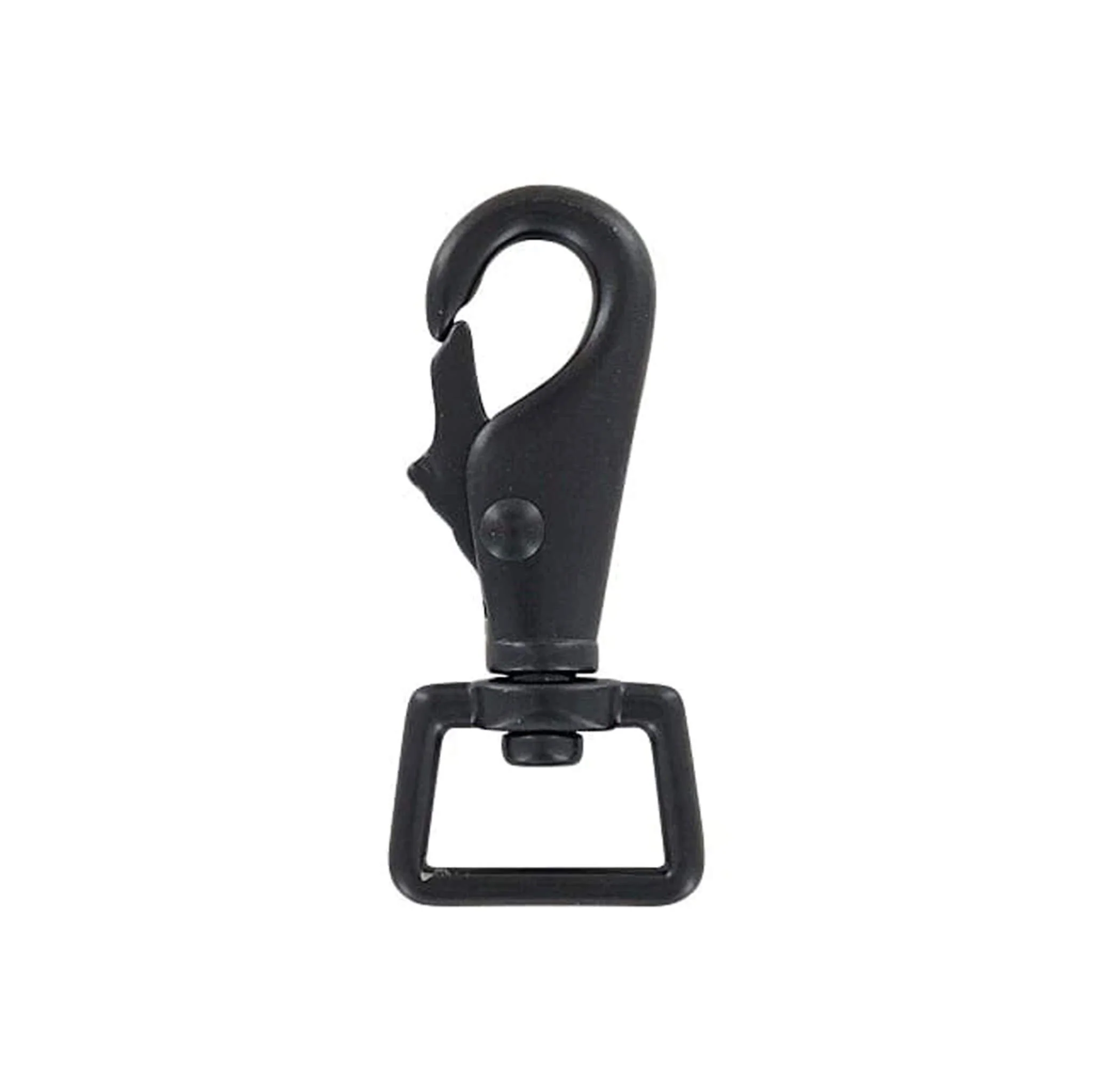 3/4" Shiny Black, Lever Swivel Snap Hook, Zinc Alloy - Image 3