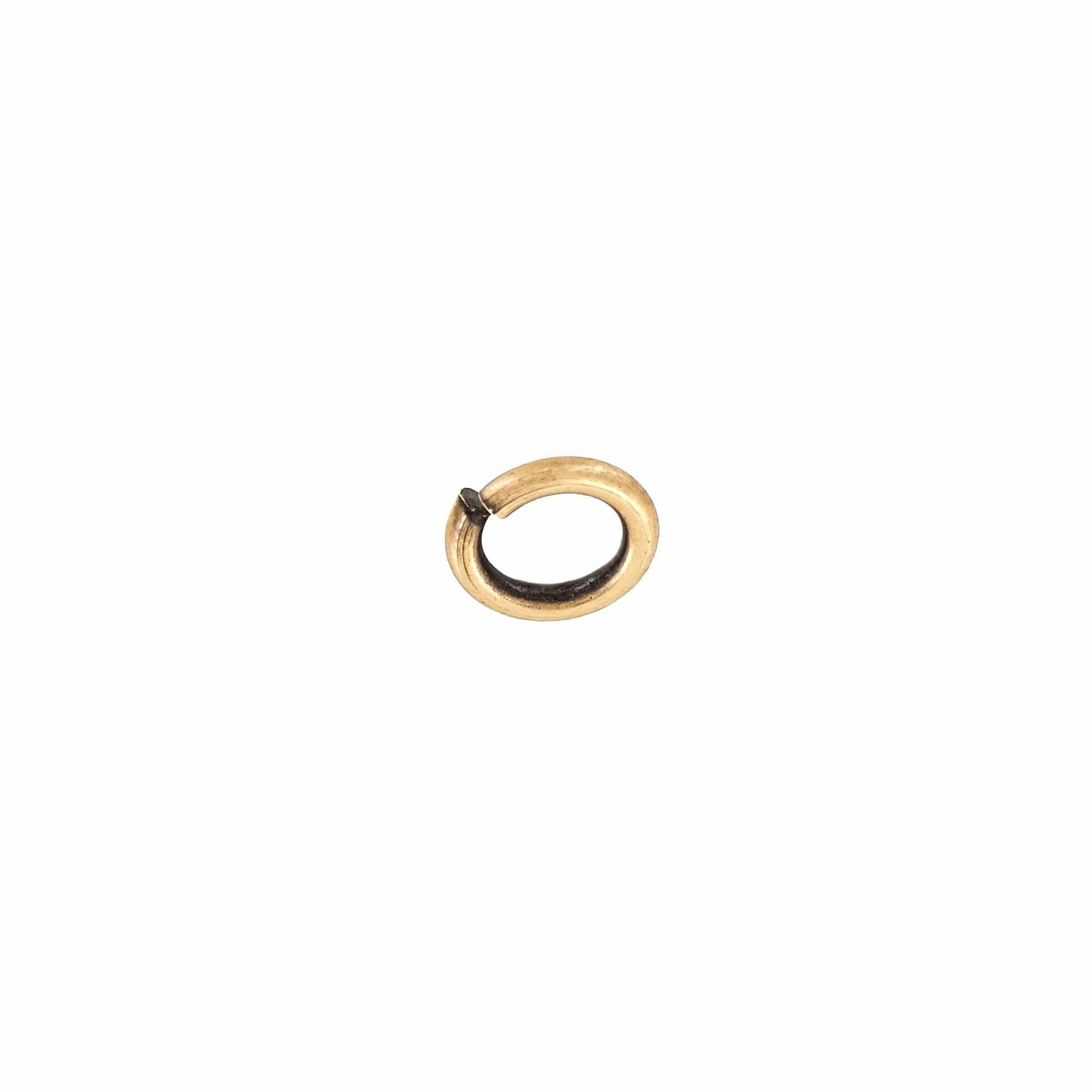 1/4" Brass Oxide, Split Round Jump Ring, Solid Brass - Image 5