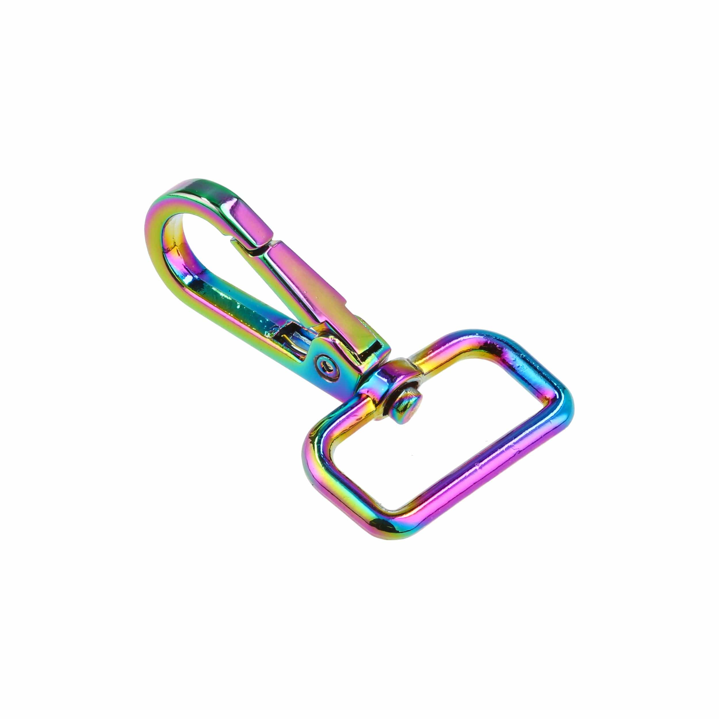 1" Iridescent Rainbow, Lever Swivel Snap, Zinc Alloy - Image 3
