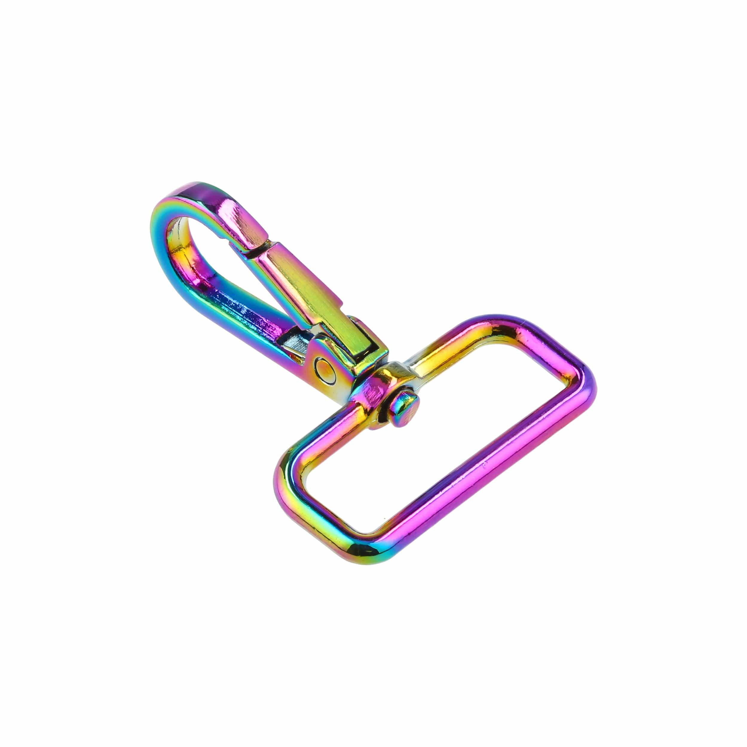 1 1/4" Iridescent Rainbow, Lever Swivel Snap, Zinc Alloy - Image 2
