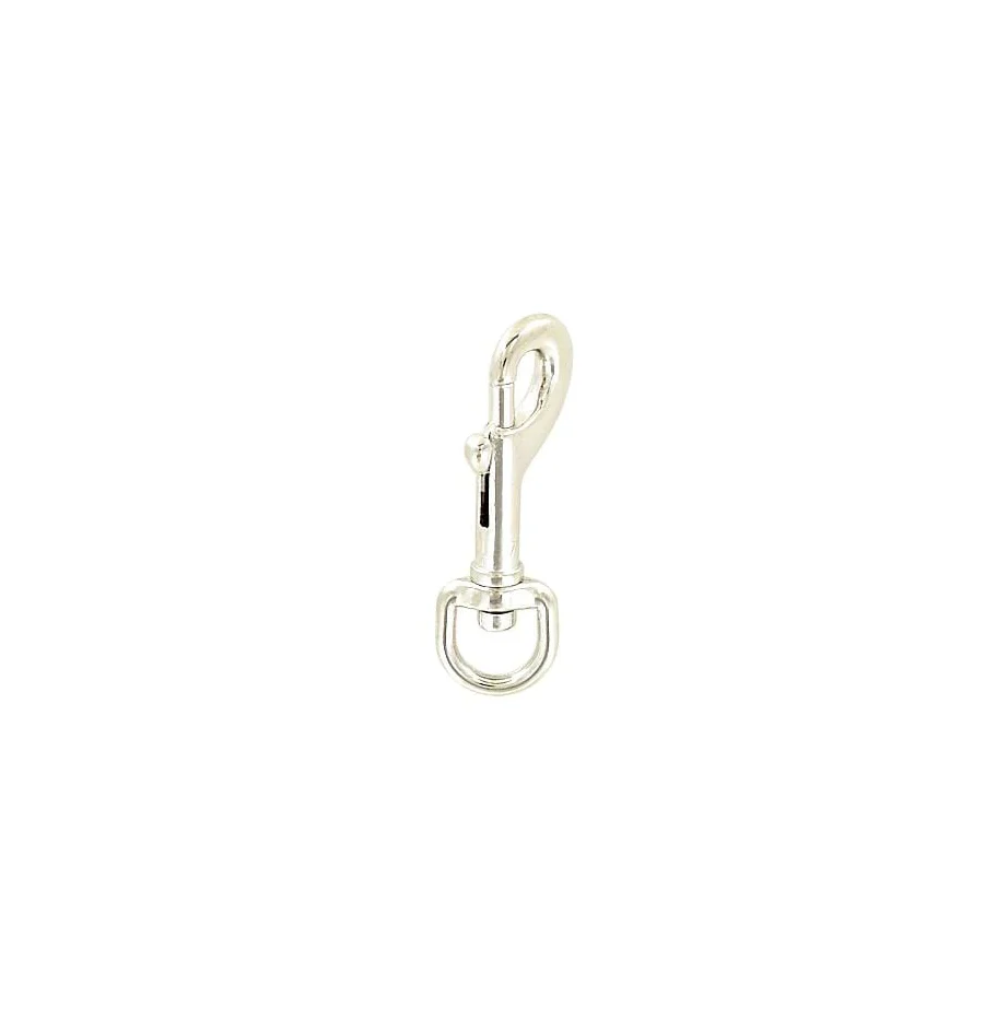 3/8" Shiny Nickel, Bolt Swivel Snap Hook, Zinc Alloy - Image 3