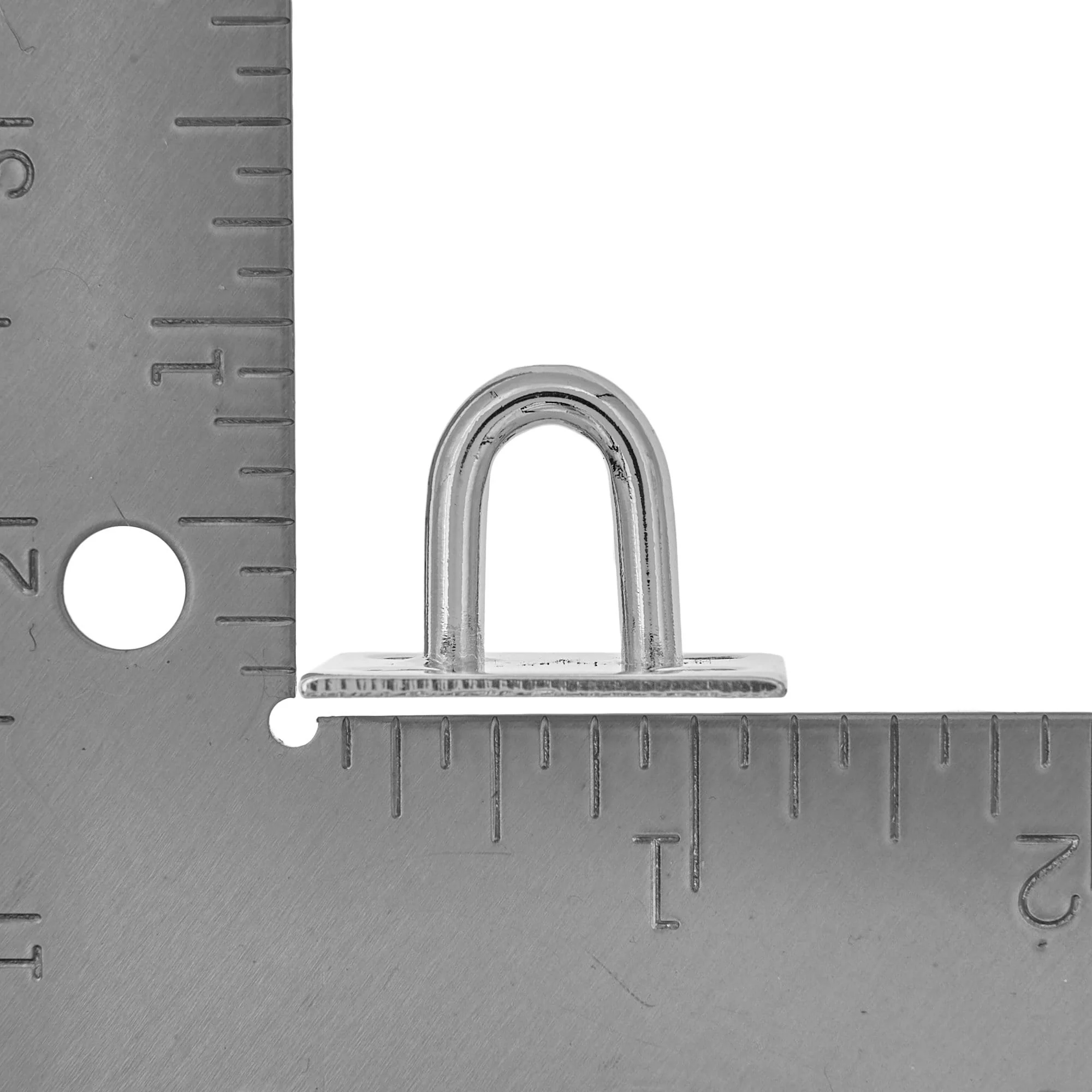 1 1/8" Shiny Nickel, Staple Plate, Steel - Image 3