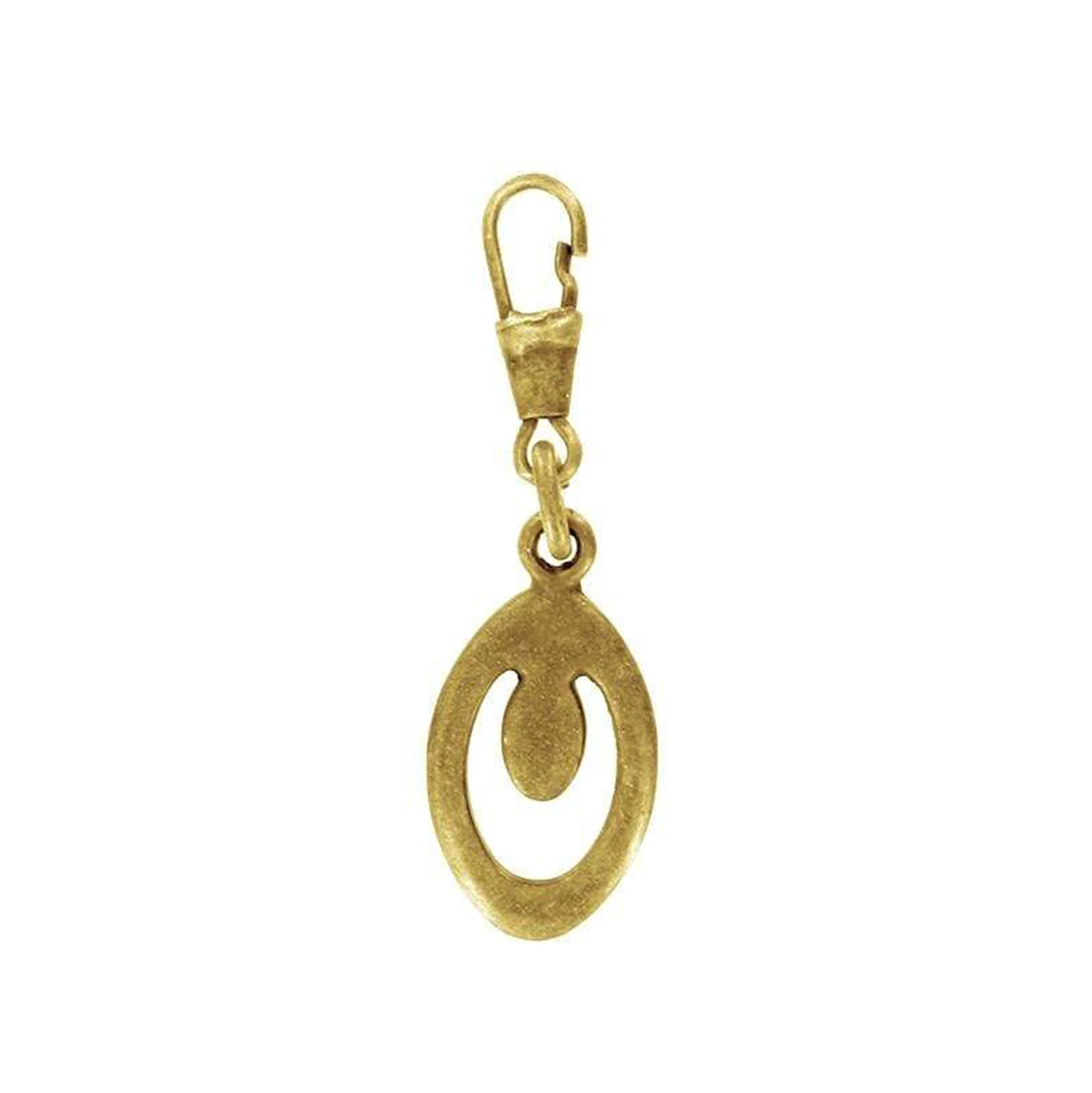1 7/8" Gold, Zipper Pull, Steel