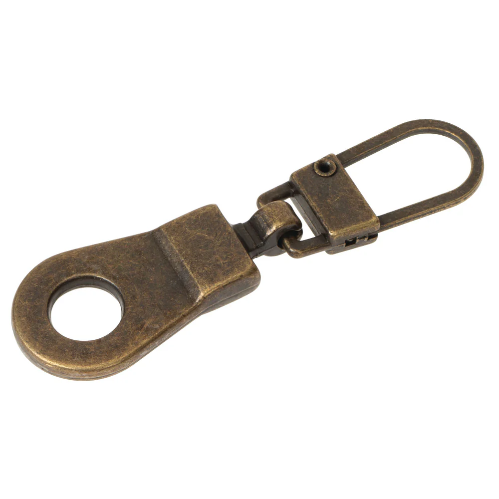 1 1/2" Antique Brass, Zipper Pull Replacement, Steel - Image 4